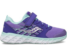 Load image into Gallery viewer, Saucony Girls Wind A/C 2.0 - Purple/Turquoise
