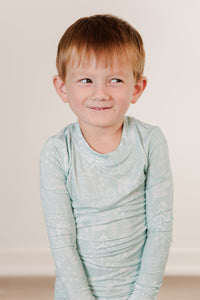 Moon Fruit Two Piece Bamboo Pajamas - Woodland Walk in Sage