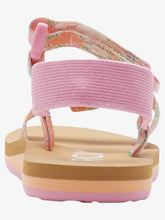 Load image into Gallery viewer, Roxy Toddlers Cage Sandals - White/Crazy Pink/Orange
