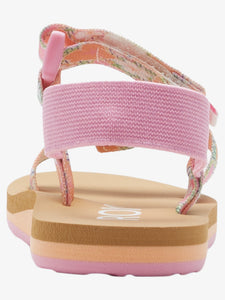 Roxy Toddlers Cage Sandals - White/Crazy Pink/Orange