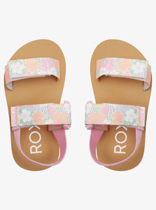 Roxy Toddlers Cage Sandals - White/Crazy Pink/Orange