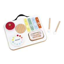 Load image into Gallery viewer, Janod Wooden Baby Confetti Musical Table
