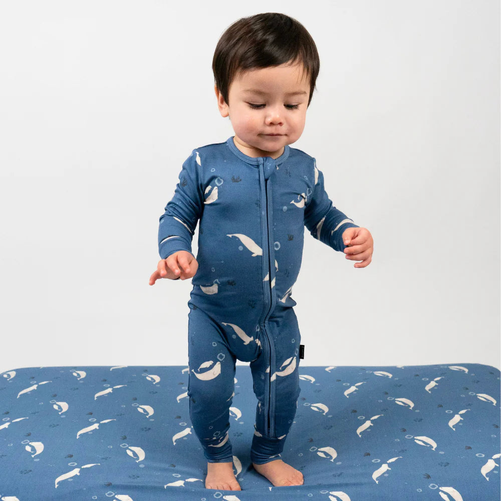 Belan.J Baby Boys Zipper Sleeper - Beluga