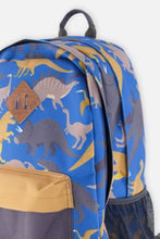 Load image into Gallery viewer, deux par deux Kids Backpack Printed Royal Blue Dinos
