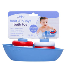 Load image into Gallery viewer, Ubbi Boat And Buoys Bath Toys
