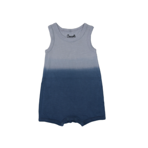 Coccoli Baby Boys Modal Romper - Steel Blue Ombre
