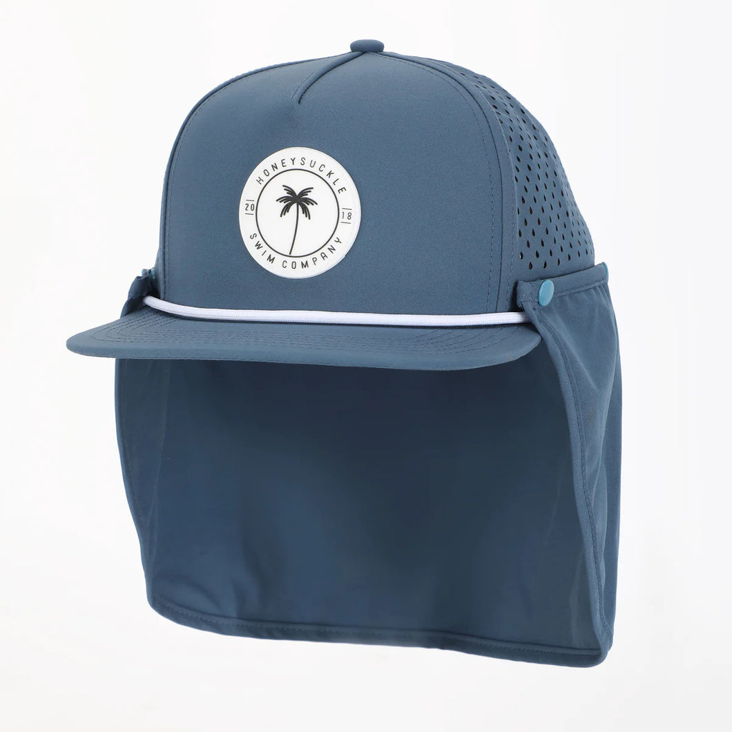 Honeysuckle Swim Company Snapback Sunhat - Dark Blue