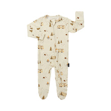 Load image into Gallery viewer, Belan.J Baby Footed Zipper Sleeper - Day Camp

