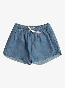 Roxy Girls Una Mattina Denim Denim Shorts - Medium Blue