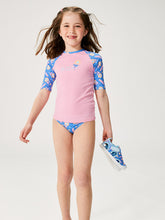 Load image into Gallery viewer, Roxy Girls Lorem Short Sleeve Lycra Short Sleeve Surf Tee - Ultramarine
