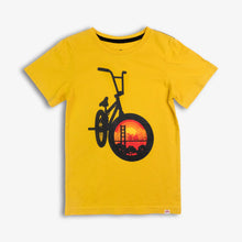 Load image into Gallery viewer, Appaman Boys Graphic Bike Short Sleeve Tee - Goldenrod
