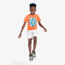 Load image into Gallery viewer, Appaman Boys Graphic Short Tidal Waves Sleeve Tee - Tangerine
