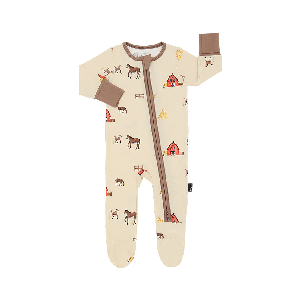 Belan.J Baby Footed Zipper Sleeper - Hay Neighbour