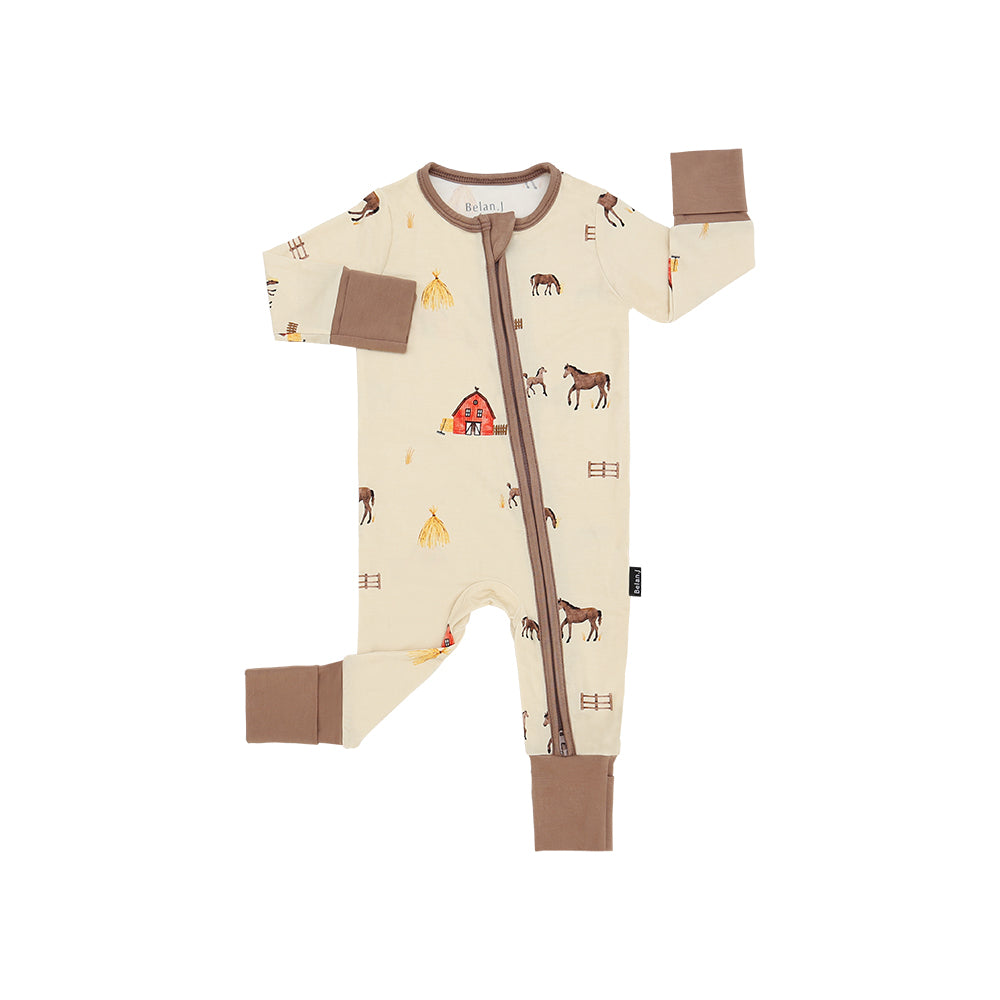 Belan.J Footless Zipper Sleeper - Hay Neighbour