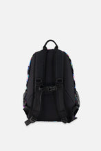 Load image into Gallery viewer, deux par deux Kids Backpack Black with Printed Hearts
