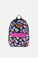 Load image into Gallery viewer, deux par deux Kids Backpack Black with Printed Hearts
