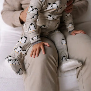 ZippyJamz Huddle & Chill Footed Sleeper - Grey