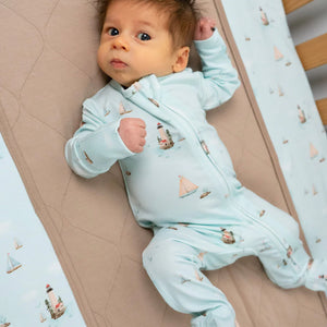 Belan.J Baby Footed Zipper Sleeper - Lighthouse