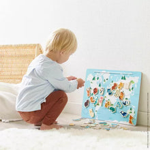 Load image into Gallery viewer, Janod My Minikids Magnetic Puzzle - World Map
