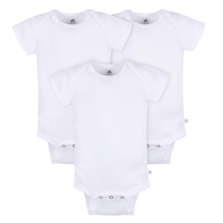 Just Born Short Sleeve Bodysuits - 3 Pack
