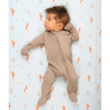 Load image into Gallery viewer, Belan.J Baby Footed Zipper Sleeper - Sandstone
