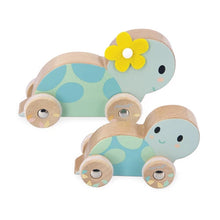 Load image into Gallery viewer, Janod Set of 2 Push Turtles
