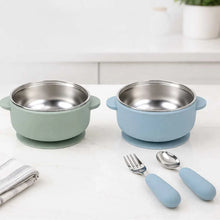 Load image into Gallery viewer, Baby Bliss Stainless Stainless Steel Bowl &amp; Utensils
