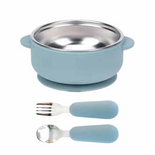 Load image into Gallery viewer, Baby Bliss Stainless Stainless Steel Bowl &amp; Utensils
