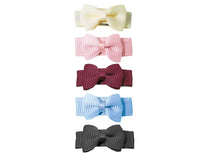 Load image into Gallery viewer, Baby Wisp Tuxedo Bow Snap Clips - 5Pk
