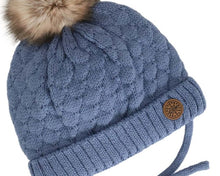 Load image into Gallery viewer, Calikids Cotton Knit Hat Pom Pom
