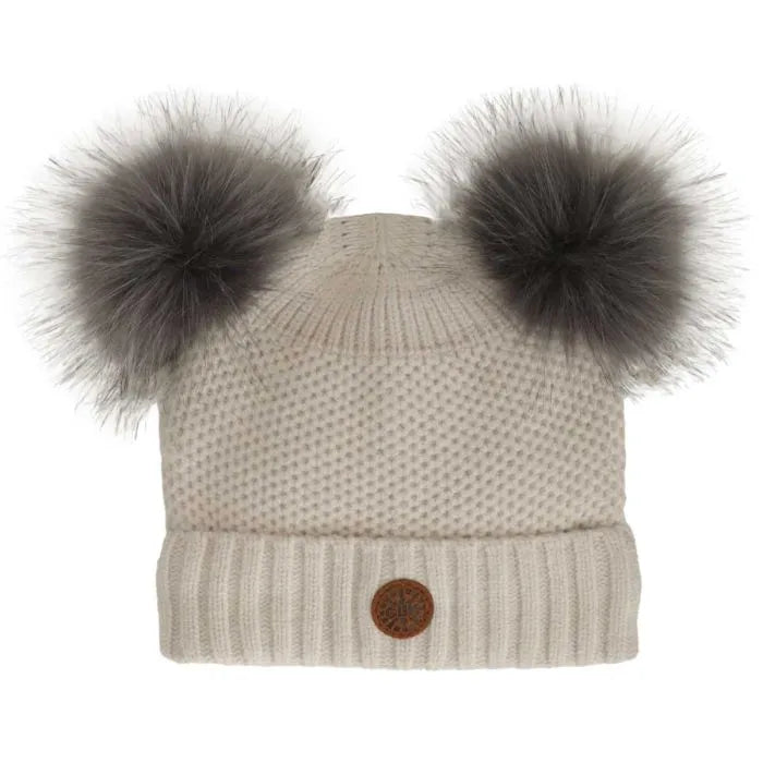 Calikids Double Pom Pom Knit Hat