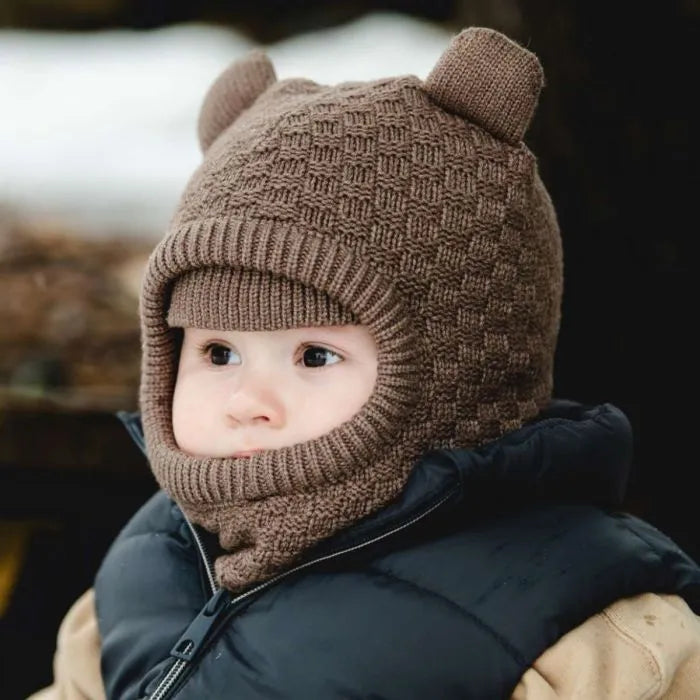 Knit Balaclava Baby Boy Balaclava Calikids Knit Bear Balaclava