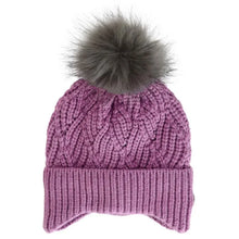 Load image into Gallery viewer, Calikids Girls Knit Soft Touch Windproof Hat
