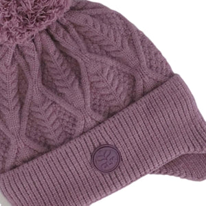 Calikids Girls Soft Touch Knit Pompom Windproof Hat