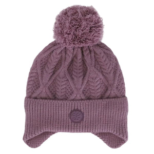 Calikids Girls Soft Touch Knit Pompom Windproof Hat