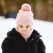 Load image into Gallery viewer, Calikids Girls Soft Touch Knit Pompom Windproof Hat

