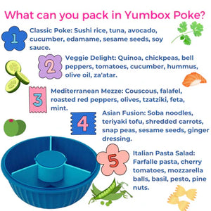Yumbox Poke Bowl with 3 Part Divider