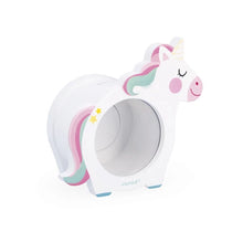 Load image into Gallery viewer, Janod Wooden Unicorn Money Box
