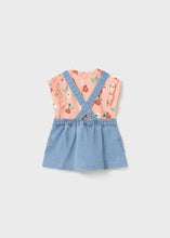 Load image into Gallery viewer, Mayoral Baby Girls Denim Skirt Set - Apricot
