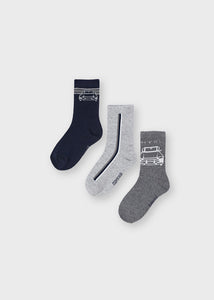 Mayoral Boys 3 PC Sock Set - Cars
