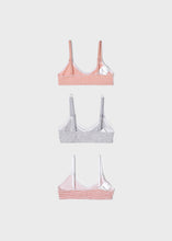 Load image into Gallery viewer, Mayoral Girls Set of 3 Bras - Peach
