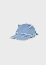 Load image into Gallery viewer, Mayoral Girls Baby Denim Cap with Ears and Bow
