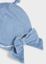 Load image into Gallery viewer, Mayoral Girls Baby Denim Cap with Ears and Bow
