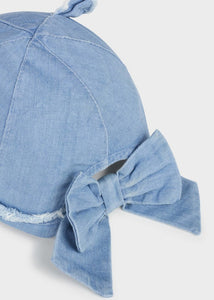 Mayoral Girls Baby Denim Cap with Ears and Bow