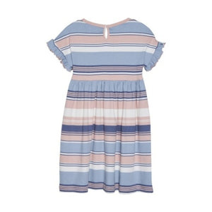 Minymo Girls Short Sleeve Ribbed Dress - Dusty Pink