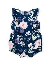 Load image into Gallery viewer, Tea Collection Baby Girls Ruffle Shoulder Romper - Underwater Floral
