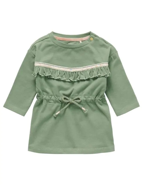 Noppies Baby Girls London Long Sleeve Dress - Hedge Green