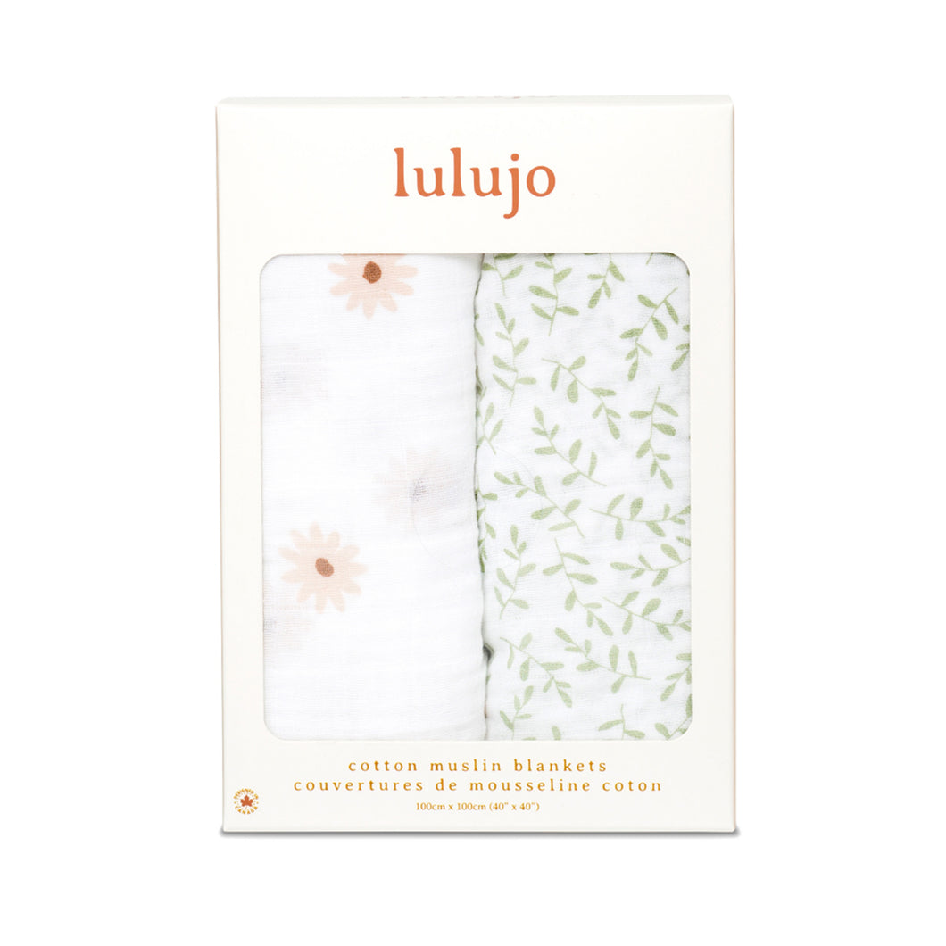 Lulujo Cotton Swaddles - 2 PK