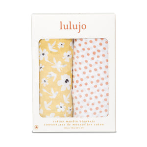 Lulujo Cotton Swaddles - 2 PK