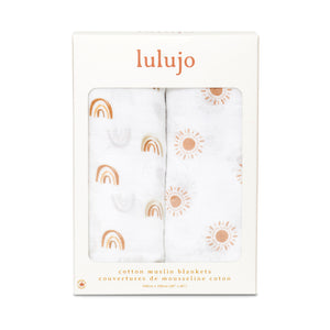 Lulujo Cotton Swaddles - 2 PK